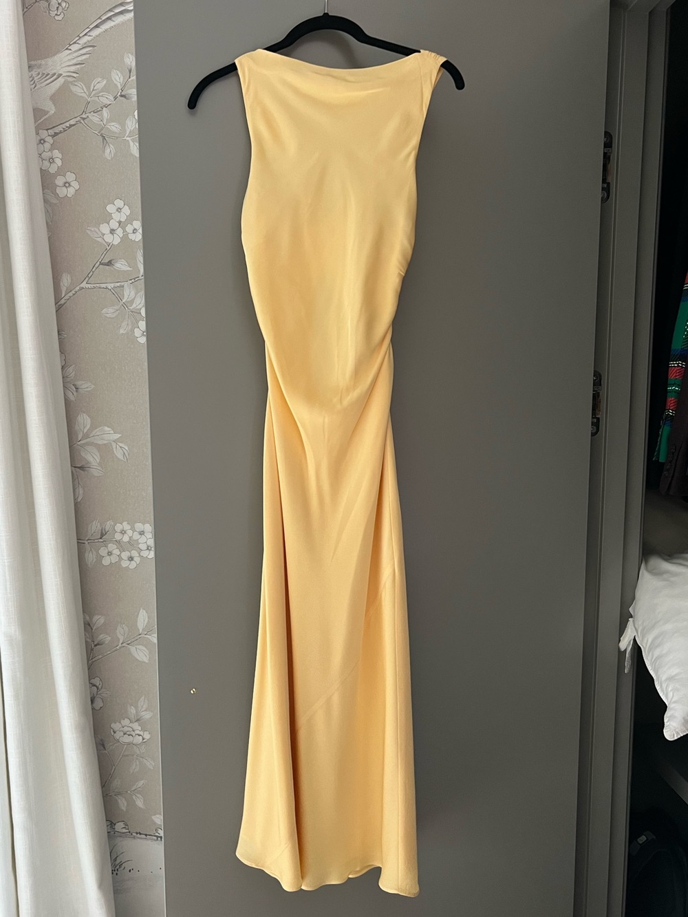 Quince Pale Yellow Cowl Neck Midi Dress - Picture 3 of 3